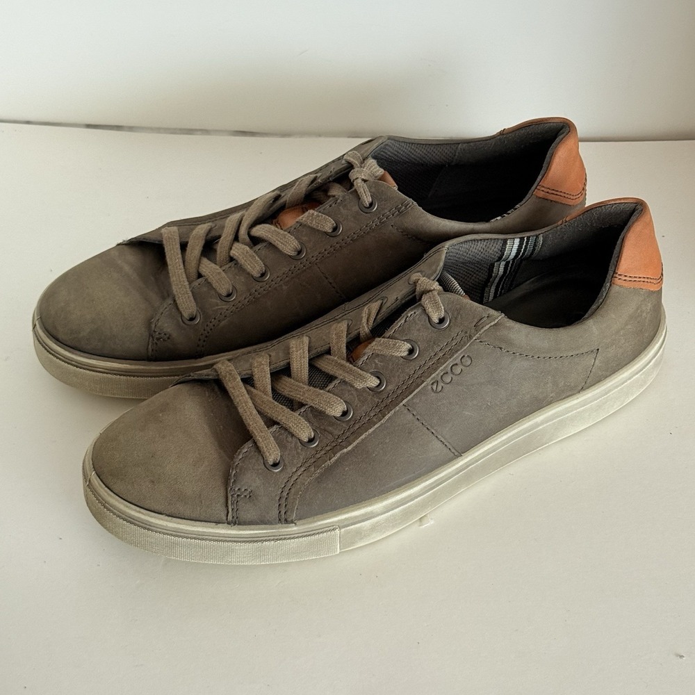 Ecco Kyle Street Tie Men's 11 Distressed Brown Leather‎ Low Top Shoes